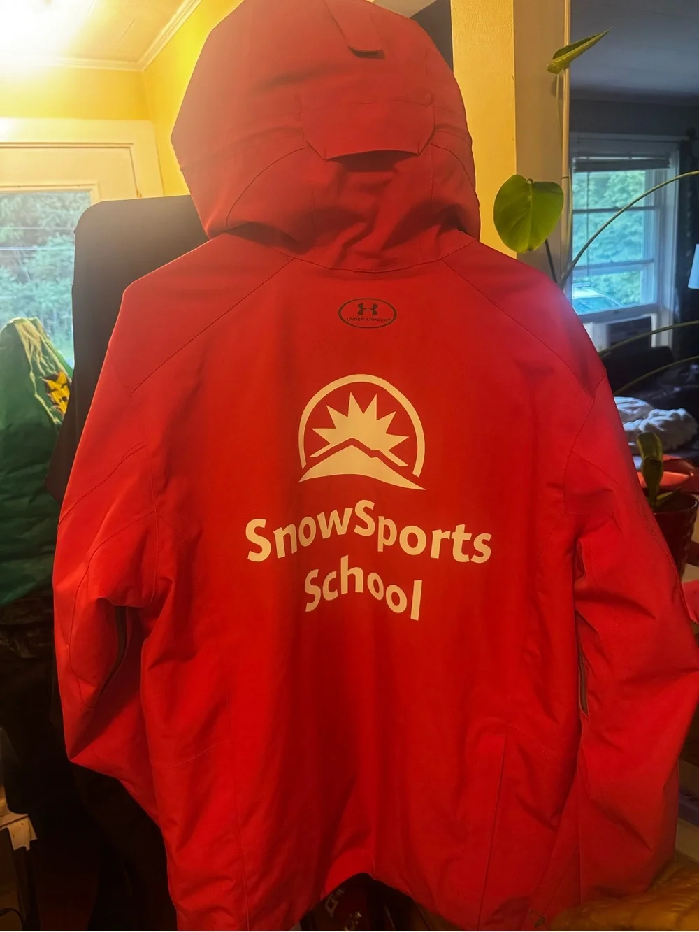 Under Armour Red Hooded Ski & Snowboard Jacket